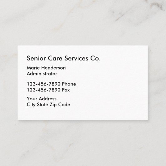 シニア気にサービス 名刺 (裏面)