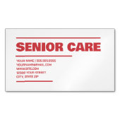 シニア気に マグネット名刺 (正面)