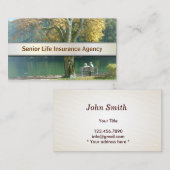 シニア生命保険の名刺v2 名刺 (正面/裏面)