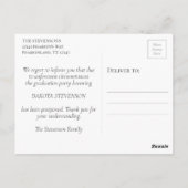 シニア級 |グラードパーティー延期のお知らせ ポストカード (裏面)