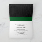 シニア誇りを持ったブラック/グリーン卒業発表 招待状 (内部)