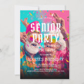 シニア誕生日パーティーと祖父母パーティー 招待状 (正面)