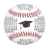 シニア野球ギフト、野球パーソナライズされたボールギフト 野球ボール (裏面)