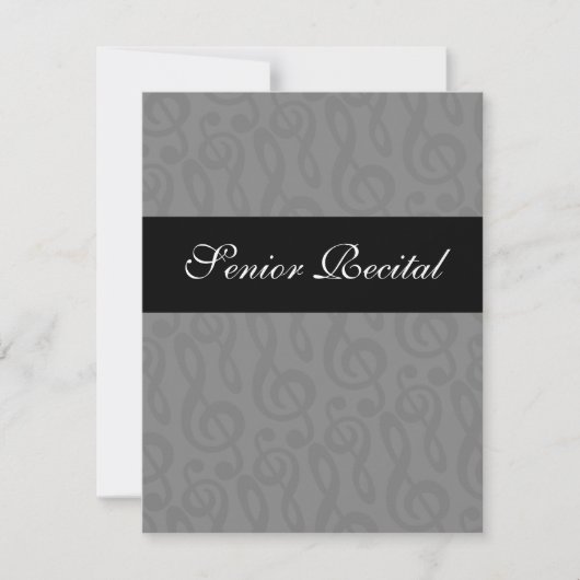 シニア音楽リサイタル招待状 招待状 (正面)