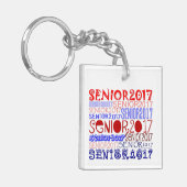 シニア2017キーチェーン両面/パーソナライズ キーホルダー (正面左)