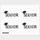 シニア2021卒業、クラス2021、シニア2021 長方形シール (シート)