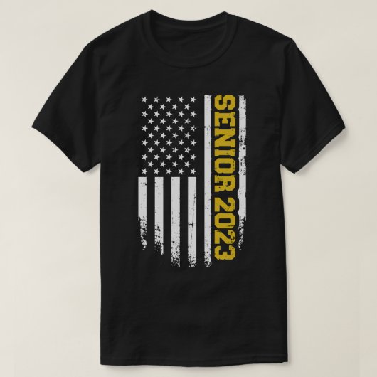 シニア2023年卒業クラスのヴィンテージ Tシャツ (デザイン正面)