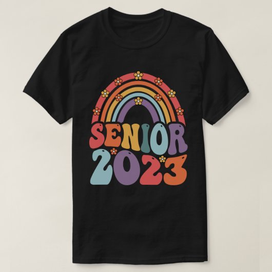 シニア2023 Boho Rainbow Class Of 2023卒業 Tシャツ (デザイン正面)