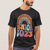 シニア2023 Boho Rainbow Class Of 2023卒業 Tシャツ (正面)