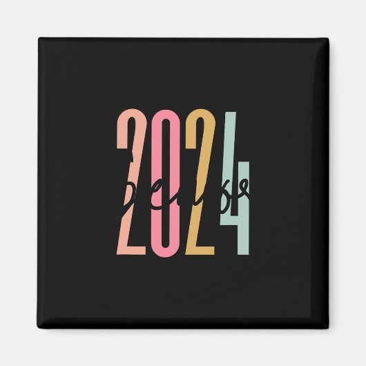 シニア2024クラス2024年卒業2024 マグネット (正面)