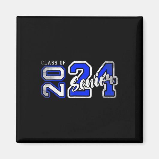 シニア2024クラス2024年卒業2024 マグネット (正面)