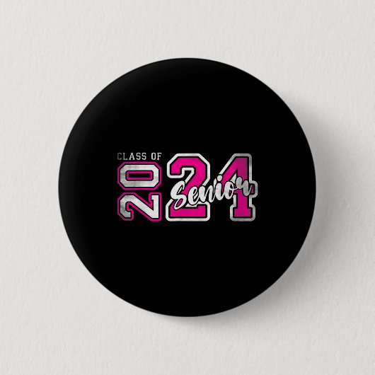 シニア2024クラス2024年卒業2024 缶バッジ (正面)