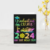 シニア2024卒業クルーズAw船グラードトリップパ カード (黄色い花)