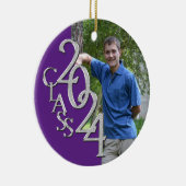 シニア2024紫と銀の大学院写真 セラミックオーナメント (右)