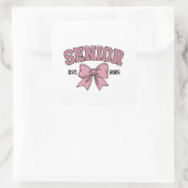 シニア2025コケット2025ピンク弓クラス スクエアシール (バッグ)