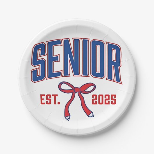 シニア2025コケット2025ピンク弓クラス ペーパープレート (正面)