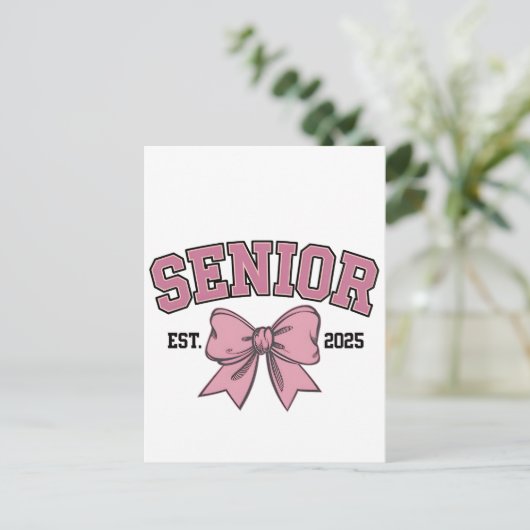 シニア2025コケット2025ピンク弓クラス ポストカード (スタンド正面)