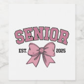 シニア2025コケット2025ピンク弓クラス ワインラベル (シングルラベル)