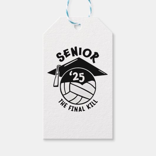 シニア2025バレーボール卒業 ギフトタグ (正面)