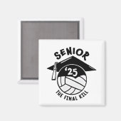 シニア2025バレーボール卒業 マグネット (正面/裏面)