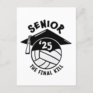 シニア2025バレーボール卒業 案内ポストカード