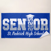 シニア2025ビーチタオル任意の学校任意の色 ビーチタオル