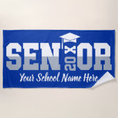 シニア2025ビーチタオル任意の学校任意の色 ビーチタオル (正面)