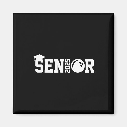 シニア2025ボーリング選手Cl 2025卒業S マグネット (正面)