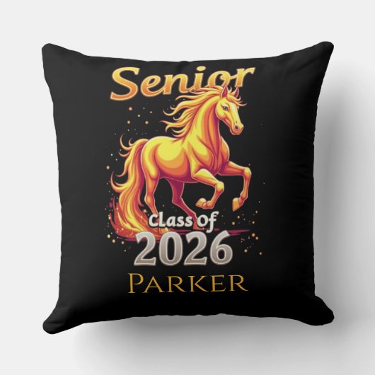 シニア2026ファイアホース中国の〔占星術の〕十二宮図パーソナライズされた クッション (裏面)