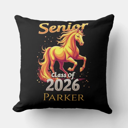 シニア2026ファイアホース中国の〔占星術の〕十二宮図パーソナライズされた クッション (正面)