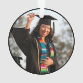 シニア・イヤー写真大学院グリッター年 オーナメント (裏面)