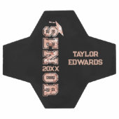 シニア・イヤー写真大学院グリッター年 サッカーボール (フラット)