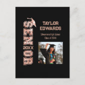 シニア・イヤー写真大学院グリッター年 ポストカード (正面)