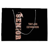 シニア・イヤー写真大学院グリッター年 ラージペーパーバッグ (裏面)