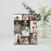 シニア・イヤー・フレンズ写真コラージュ2023卒業 ポストカード (スタンド正面)