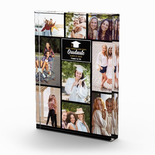 シニア・イヤー・フレンズ・コラージュ2025年卒業ギフト フォトブロック (右)
