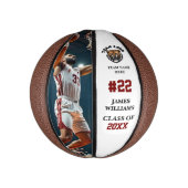 シニア・ナイト記念カスタム写真名 ミニバスケットボール (縦)