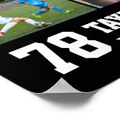 シニア・ナイト・スポーツ・チーム選手の写真コラージュ ポスター (角)