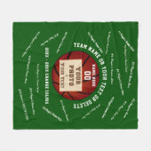 シニア・ナイト・バスケットボールギフトアイディア、写真と文字 フリースブランケット (正面(横))