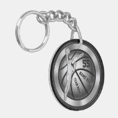 シニア·ナパーソナライズされたイト·バスケットボール·ギフト·アイディア キーホルダー (正面左)