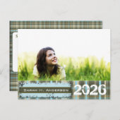 シニア・フォト・スチームパンク卒業 インビテーションポストカード (正面/裏面)