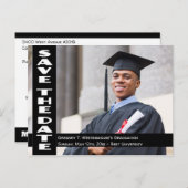 シニア・ポートレートの卒業日を節約 ポストカード (正面/裏面)