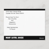 シニア・ポートレートの卒業日を節約 ポストカード (裏面)