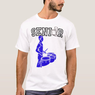 シニア・マーチングバンド・ドラマー・ブルーシルエット Tシャツ