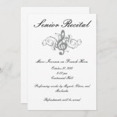 シニア・ミュージック・リサイタル 招待状 (正面/裏面)