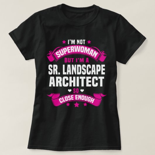 シニア・ランドスケープ・アーキテクト Tシャツ (デザイン正面)