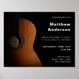 シニア・リサイタル・ギター・ミュージック・コンサーモダント ポスター