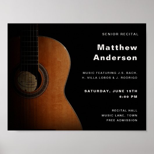シニア・リサイタル・ギター・ミュージック・コンサーモダント ポスター (正面)