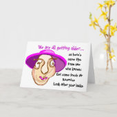 シニア・レディース誕生日カード カード (黄色い花)