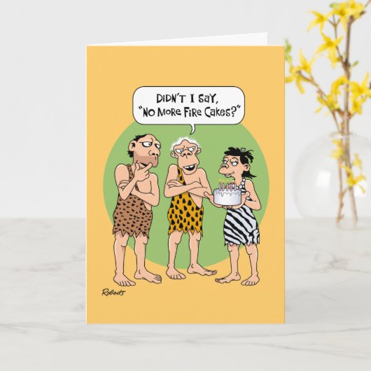 シニア「誕生日なし」 カード (黄色い花)